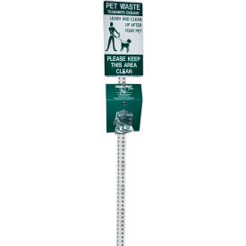 Quik Pet Station with 400 Rolled Bags, Aluminium, Green