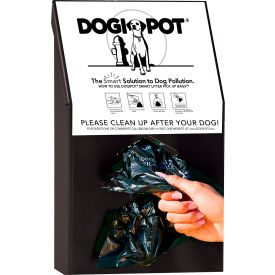 Junior Bag Dispenser with 400 Rolled Bags, Aluminium, Black
