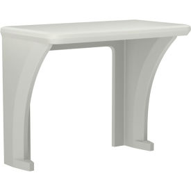 Endurance All Plastic Wall/Floor Mounted Desk, 38" x 22", Stone Gray
