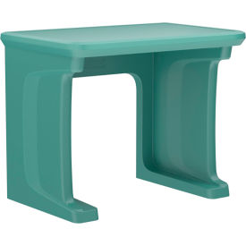 Endurance All Plastic Floor Mounted Desk, 36" x 24", Aqua