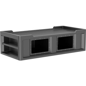 Endurance Bed 2.1 with Side/End Storage Compartments, 86" x 42", Black