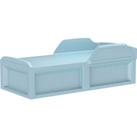 Solstice Bed with Safety Rail, 80" x 36", Blue Gray
