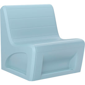 Sabre Armless Chair, Gangable, 31"W x 32"D, Blue Gray
