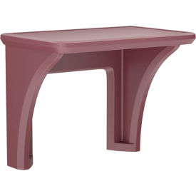 36" x 24" Burgundy All Plastic Wall Mounted Desk Cortech Endurance