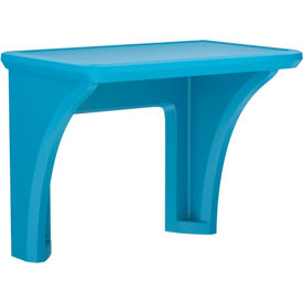 All Plastic Wall Mounted Desk, 36" x 24", Slate Blue