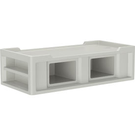 Endurance Bed 2.1 with Side/End Storage Compartments, 86" x 42", Stone Gray