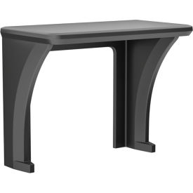 Endurance™ All Plastic Wall/Floor Mounted Desk, 38" x 22", Black