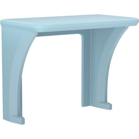 Endurance All Plastic Wall/Floor Mounted Desk, 38" x 22", Blue Gray