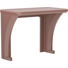 Endurance All Plastic Wall/Floor Mounted Desk, 38" x 22", Brown
