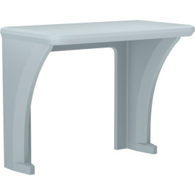 Endurance All Plastic Wall/Floor Mounted Desk, 38" x 22", Gray
