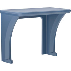 Endurance All Plastic Wall/Floor Mounted Desk, 38" x 22", Midnight Blue