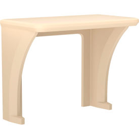 Endurance All Plastic Wall/Floor Mounted Desk, 38" x 22", Sand