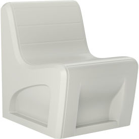 Sync Armless Slim Chair with Ballast Door, 25"W x 32"D, Stone Gray