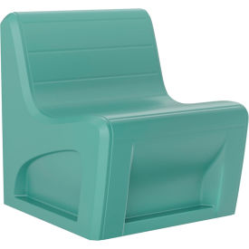 Sync Armless Modular Chair with Ballast Door, 29"W x 32"D, Aqua
