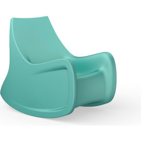 Radial Rocker Rocking Arm Chair, 30"W x 45-1/2"D, Aqua