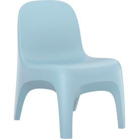 Endurance Armless Crew Chair with Bolt Down Kit, 22"W x 26"D, Blue Gray