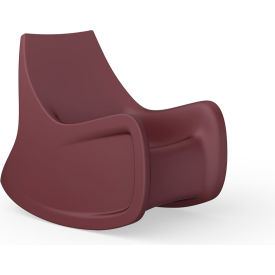 Radial Rocker Rocking Arm Chair, 30"W x 45-1/2"D, Burgundy