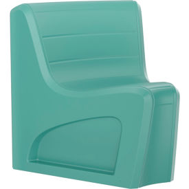 Sync Armless Modular Wedge Chair with Ballast Door, 31"W x 32"D, Aqua
