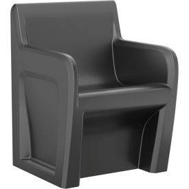 Sentinel Arm Chair, Gangable, 24"W x 24"D, Black