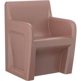 Sentinel Arm Chair, Gangable, 24"W x 24"D, Brown