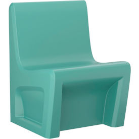 Armless Chair with Ballast Door, Gangable, 24"W x 24"D, Aqua
