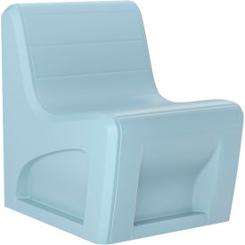 Sync Armless Slim Chair with Ballast Door, 25"W x 32"D, Blue Gray