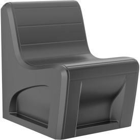 Armless Slim Chair with Ballast Door, 25"W x 32"D, Black