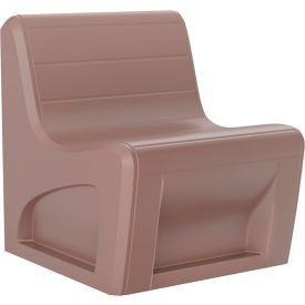 Sync Armless Modular Chair with Ballast Door, 29"W x 32"D, Brown