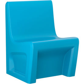 Sentinel Armless Chair, Gangable, 24"W x 24"D, Slate Blue