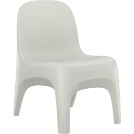 Endurance Armless Crew Chair, 22"W x 26"D, Stone Gray