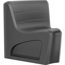Sync Armless Modular Wedge Chair, 31"W x 32"D, Black
