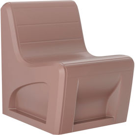 Sync Armless Slim Chair with Ballast Door, 25"W x 32"D, Brown