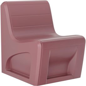 Sync Armless Slim Chair with Ballast Door, 25"W x 32"D, Burgundy