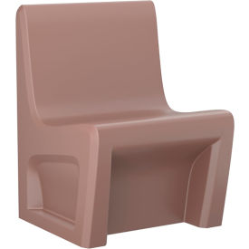 Sentinel Armless Chair with Ballast Door, Gangable, 24"W x 24"D, Brown