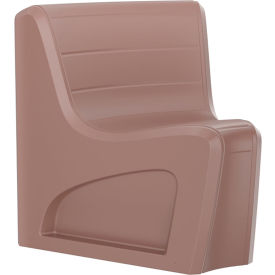 Sync Armless Modular Wedge Chair with Ballast Door, 31"W x 32"D, Brown