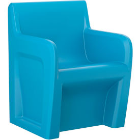 Sentinel Arm Chair, Gangable, 24"W x 24"D, Slate Blue