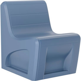Sync Armless Slim Chair with Ballast Door, 25"W x 32"D, Midnight Blue