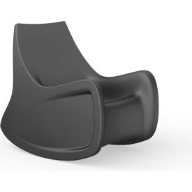 Radial Rocker Rocking Arm Chair with Access Door, 30"W x 45-1/2"D, Black