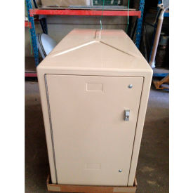 Bike Storage Locker, T-Handle, 1 Bike Capacity, 30"W x 74-1/2"D x 49"H, Tan