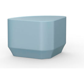 Endurance Wedge End Table with Ballast Door, 19" x 27", Blue Gray