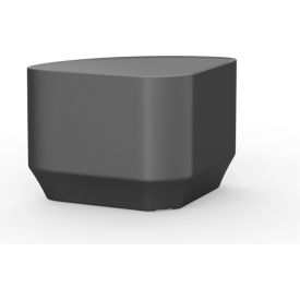 Endurance Wedge End Table with Ballast Door, 19" x 27", Black