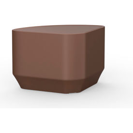 Endurance Wedge End Table with Ballast Door, 19" x 27", Brown