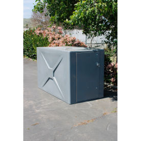 301W General Storage Locker, T-Handle, 2 Bike Capacity, 40"W x 74-1/4"D x 49"H, Medium Gray