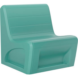 Armless Chair with Access Door, Gangable, 31"W x 32"D, Aqua