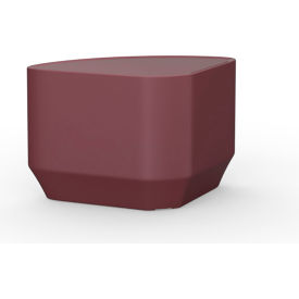 Endurance Wedge End Table with Ballast Door, 19" x 27", Burgundy