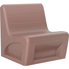 Armless Chair with Access Door, Gangable, 31"W x 32"D, Brown