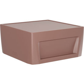 Sync End Table with Ballast Door, 31" x 31", Brown