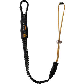 Guardian Arc Flash Tool Tether w/ SS Screw Gate Carabiner & Cinch Loop End, 10 lb. Cap., Black