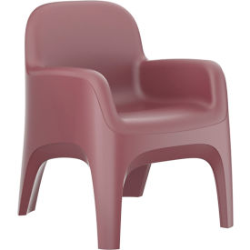 Endurance Crew Arm Chair with Bolt Down Kit, 25"W x 26"D, Burgundy