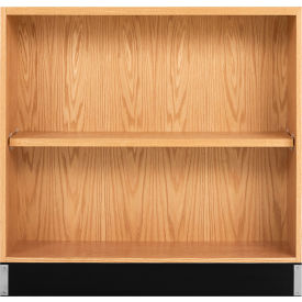Access Open Shelf Bookcase, 36"W x 12"D x 35"H, Red Oak